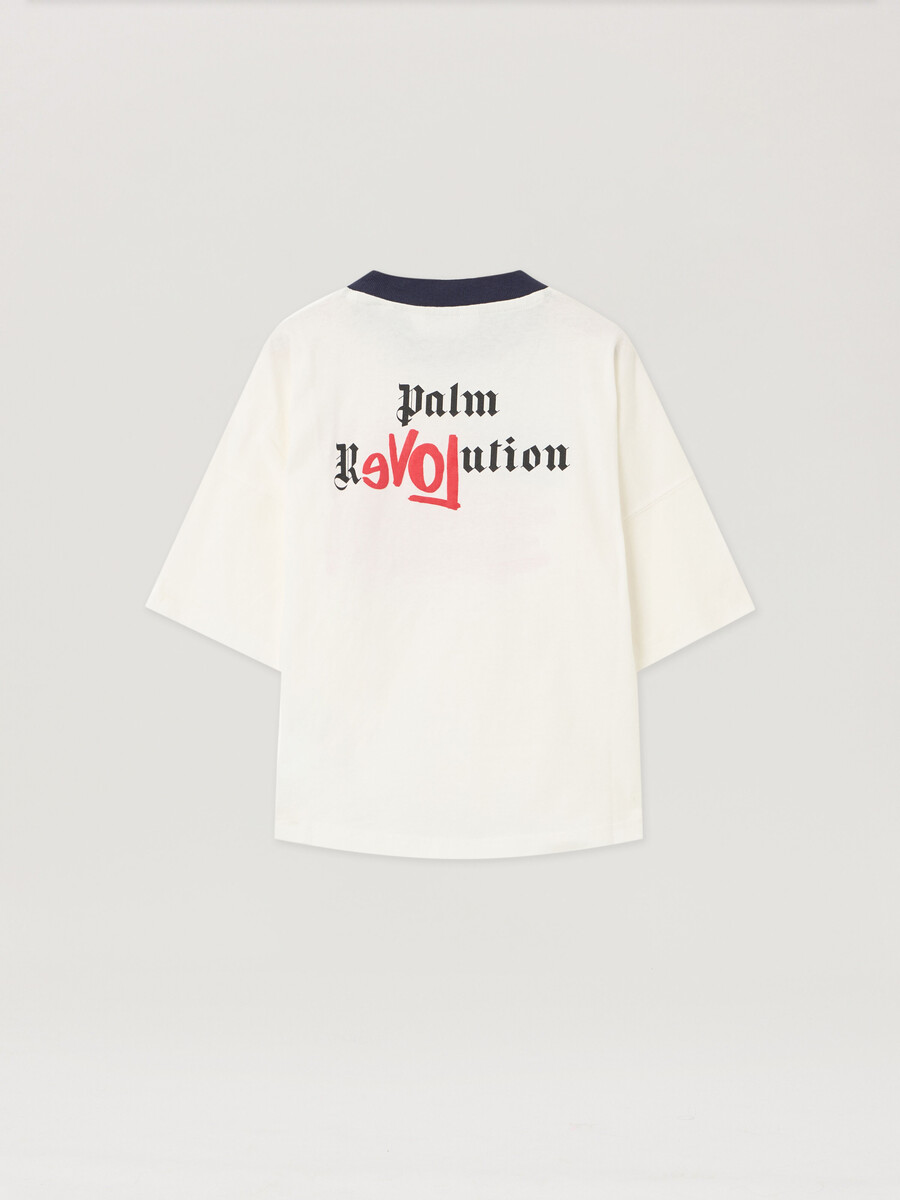 flag graphic over t-shirt