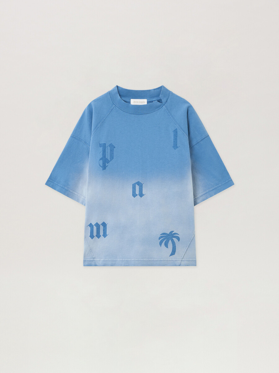 washed gradient letters t-shirt