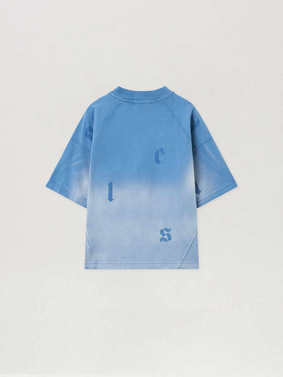 washed gradient letters t-shirt