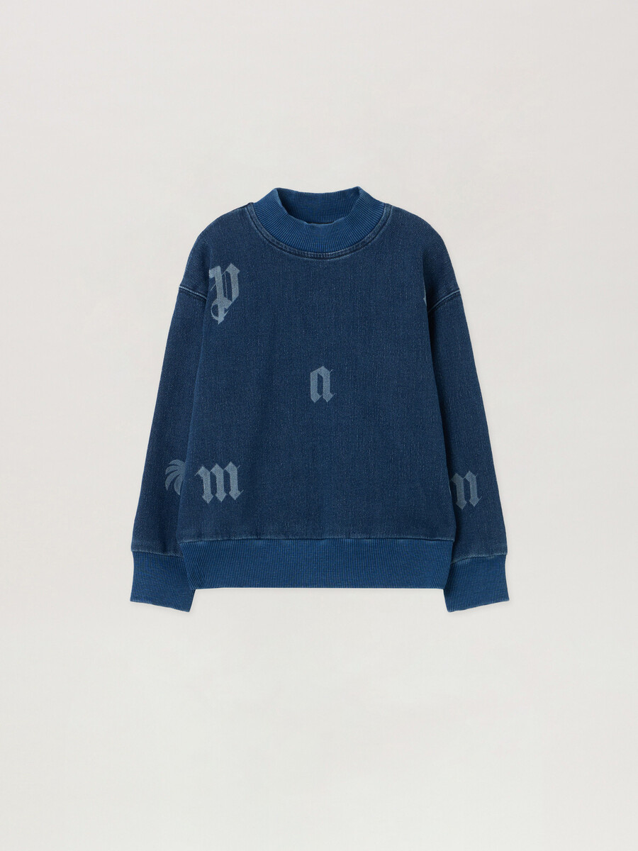 washed lettering sweatshirt