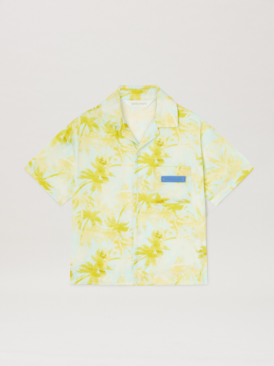 aop palms bowling shirt ss sky blue -du
