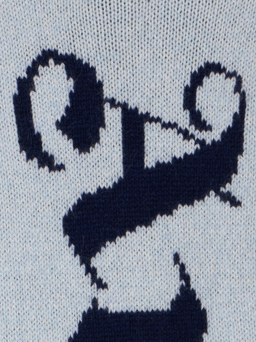 jacquard logo knit scarf