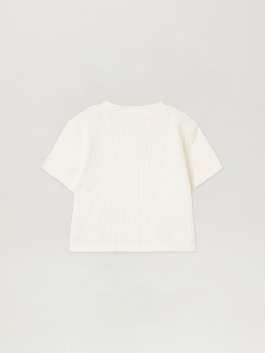 logo ribbed baby t-shirt