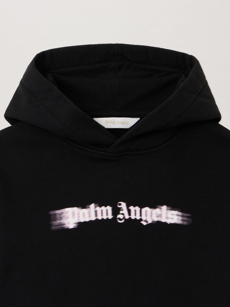 blurred logo hoodie