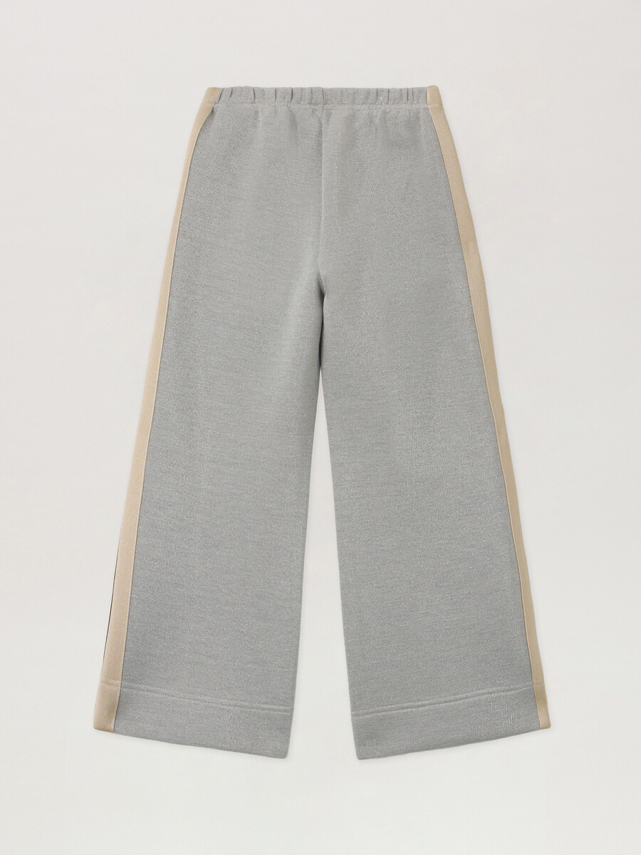 lurex wide leg track pants