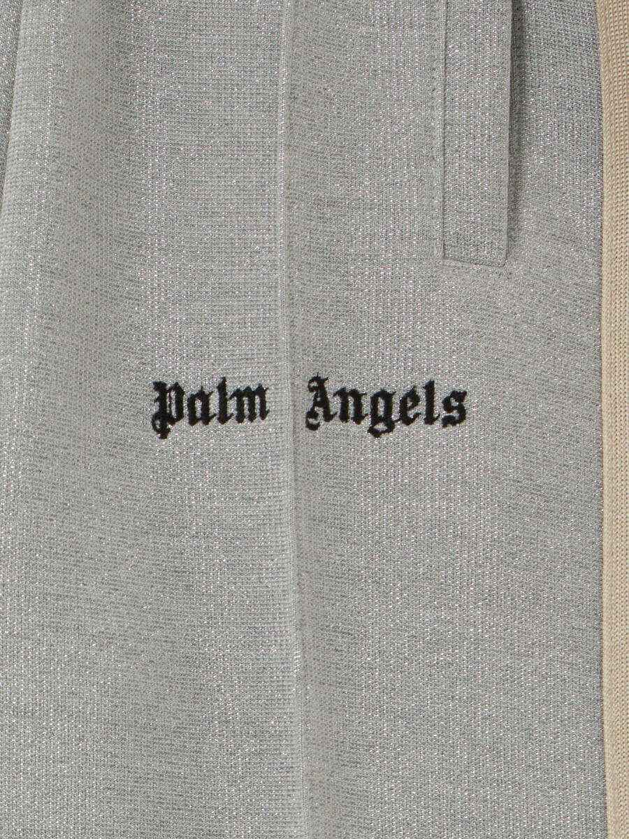 lurex wide leg track pants
