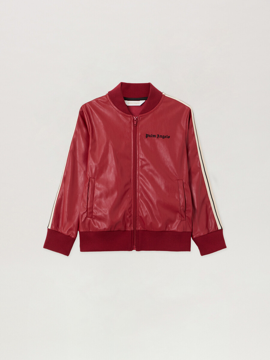 coated track bomber jacket