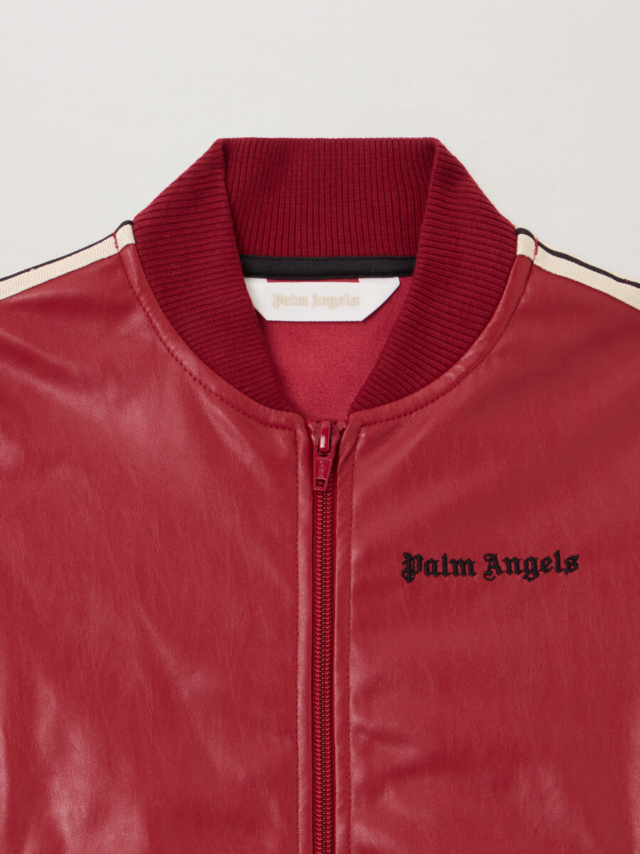 coated track bomber jacket