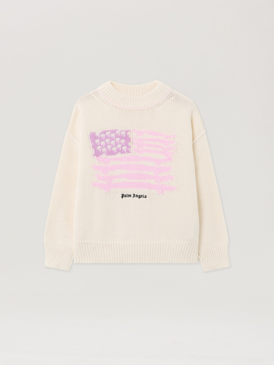 flag motif sweater