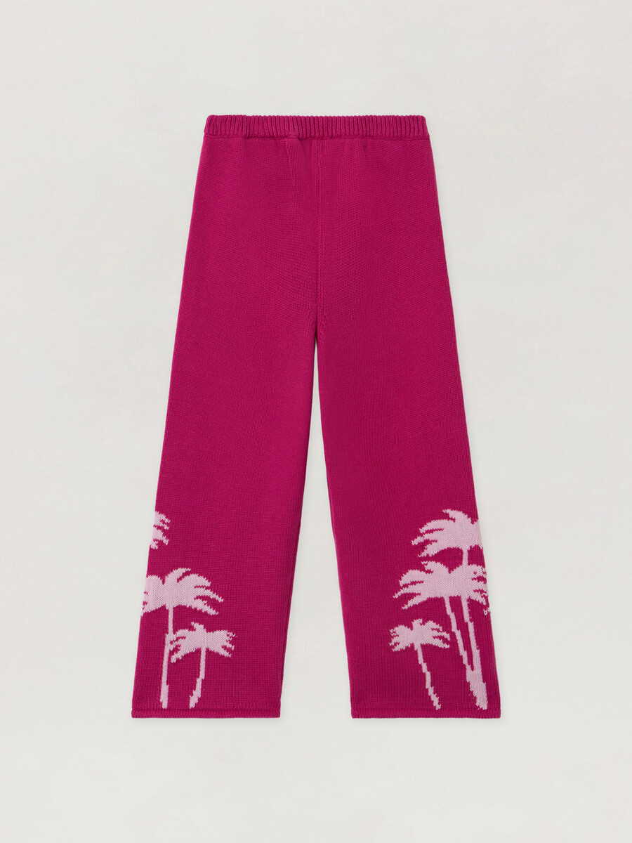 palms wide leg knit pants