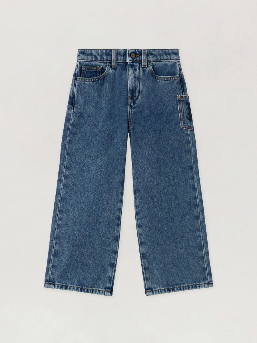 wide leg denim pants