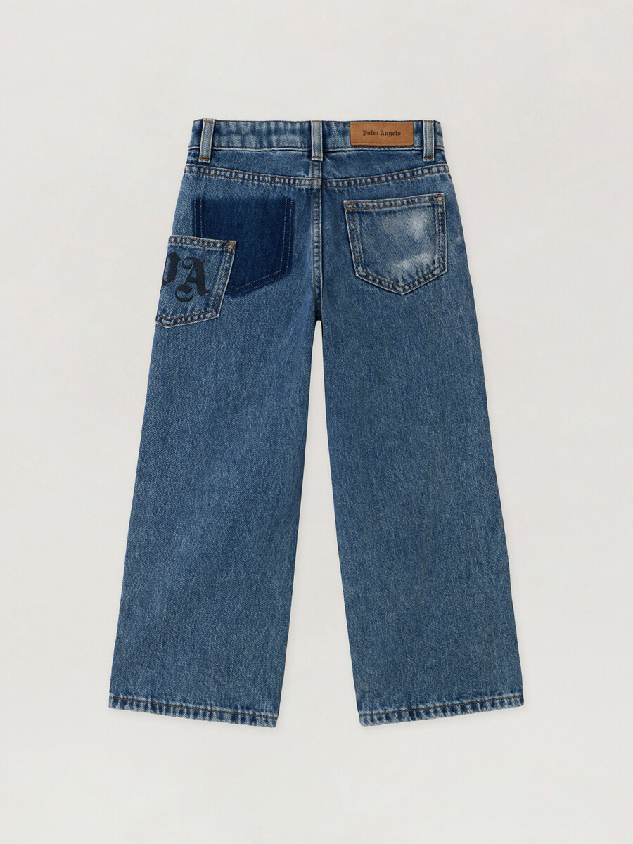 wide leg denim pants