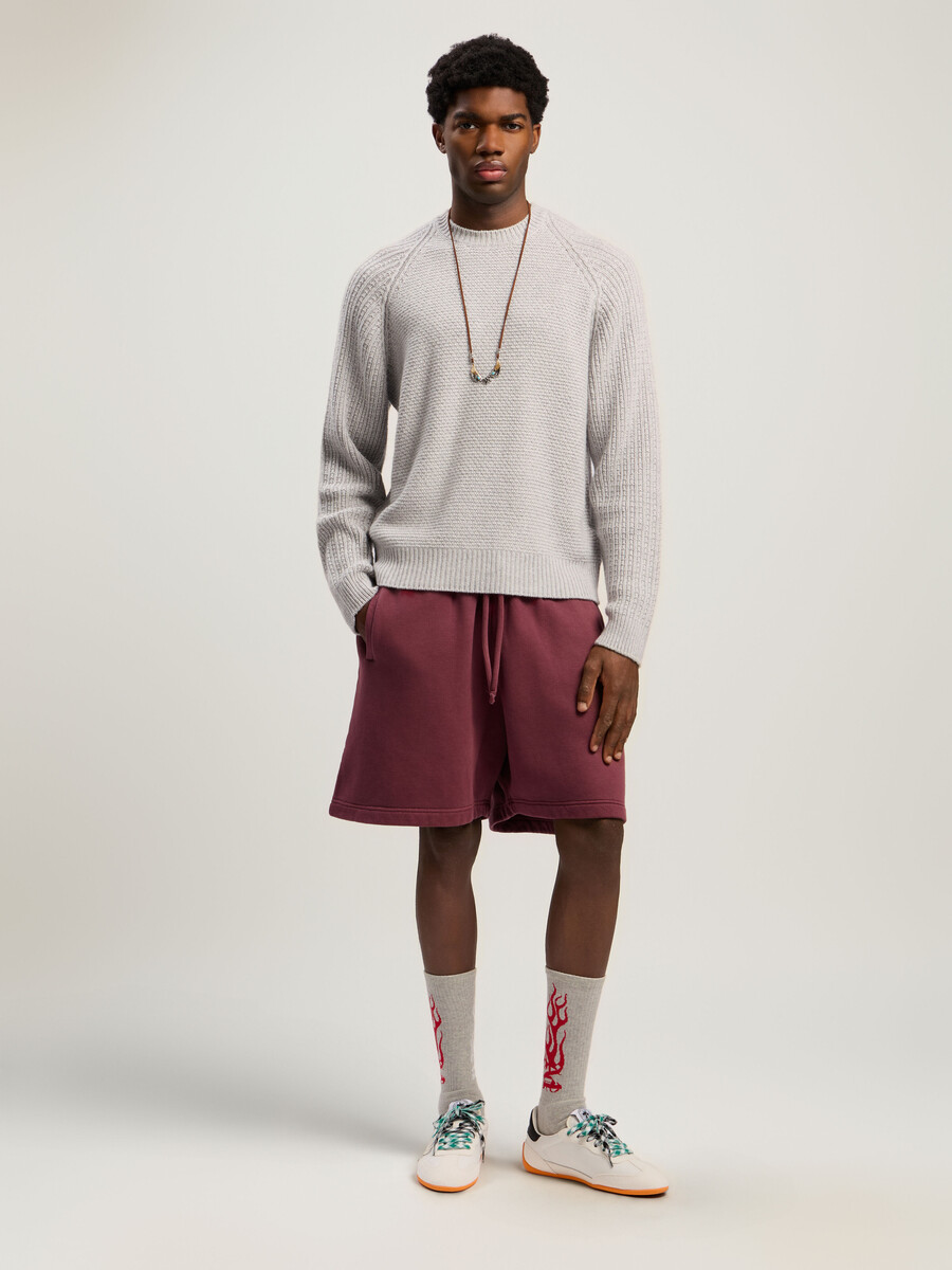 spray waist logo sweatshorts