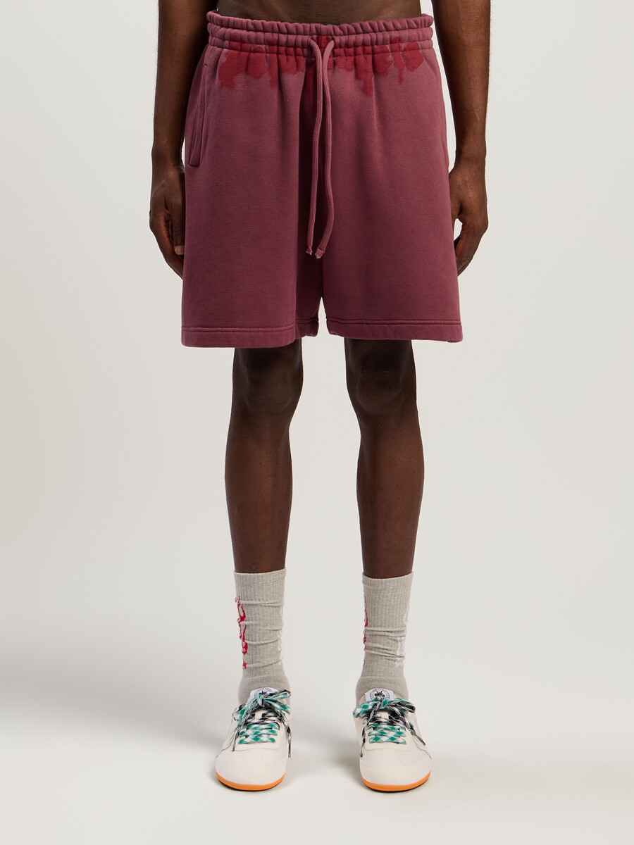 spray waist logo sweatshorts
