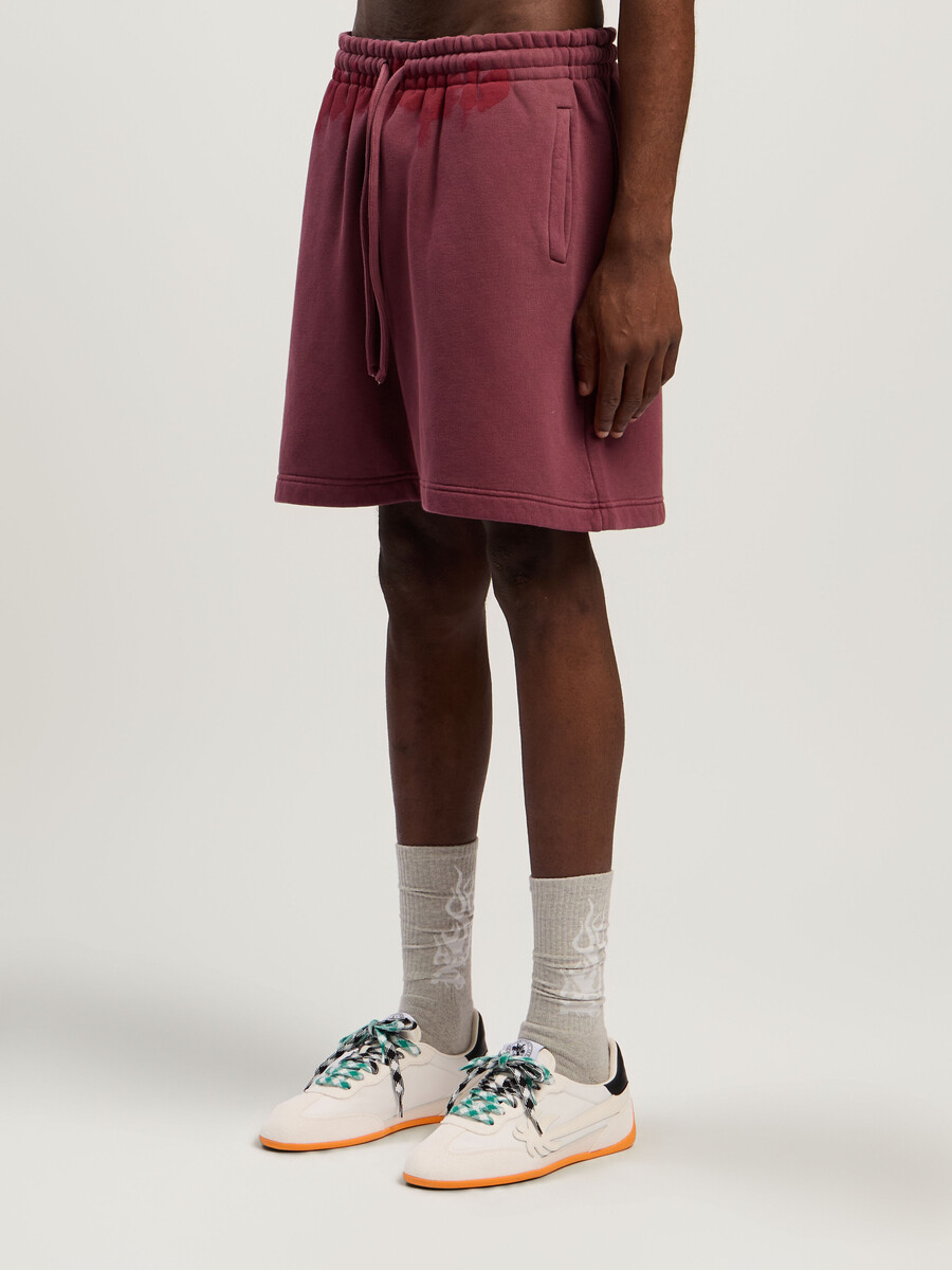 spray waist logo sweatshorts