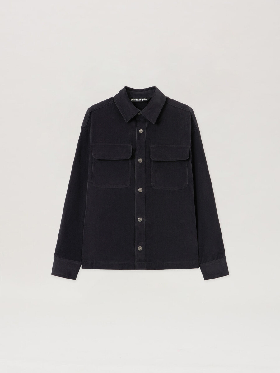classic logo corduroy overshirt