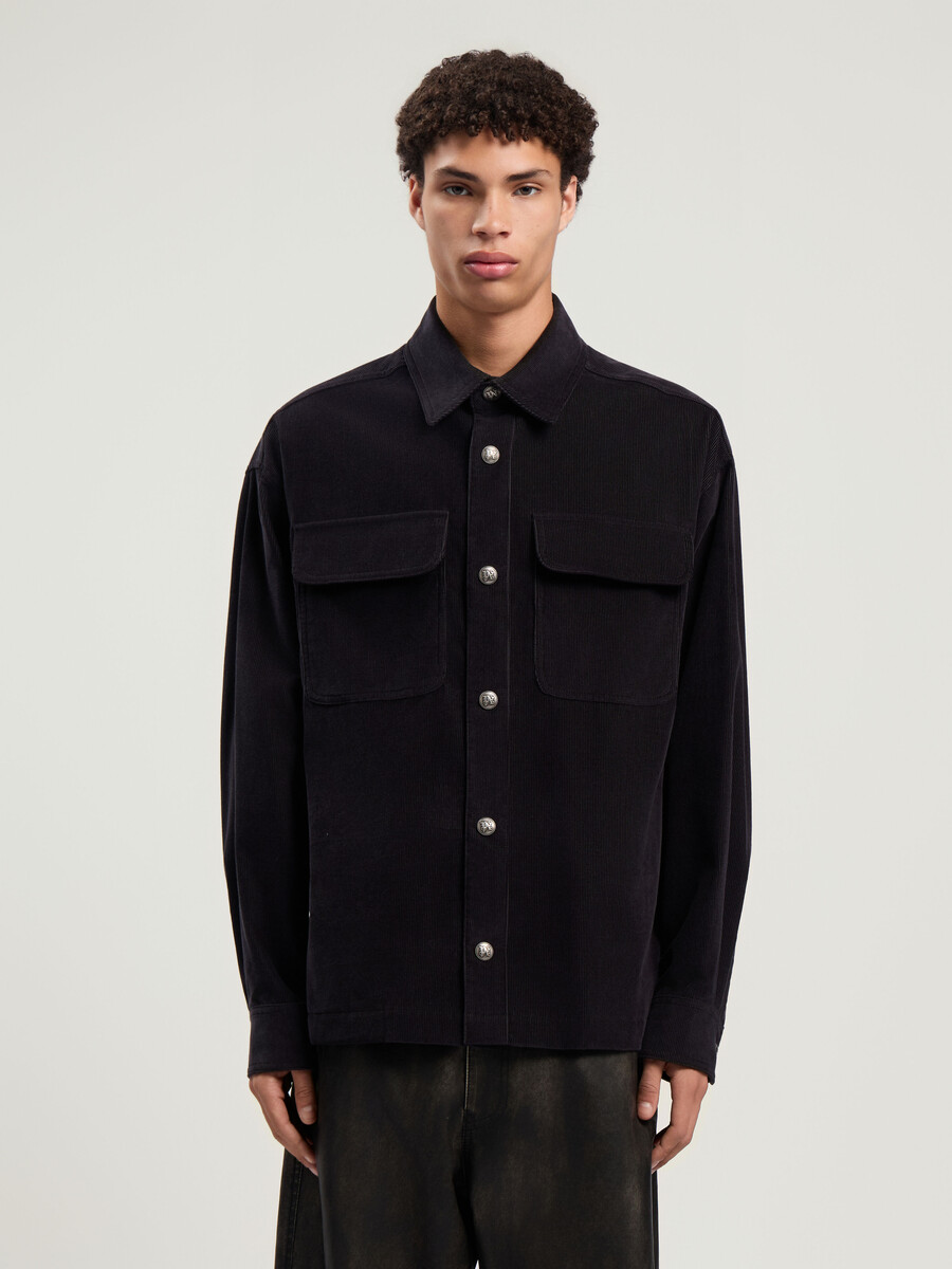 classic logo corduroy overshirt