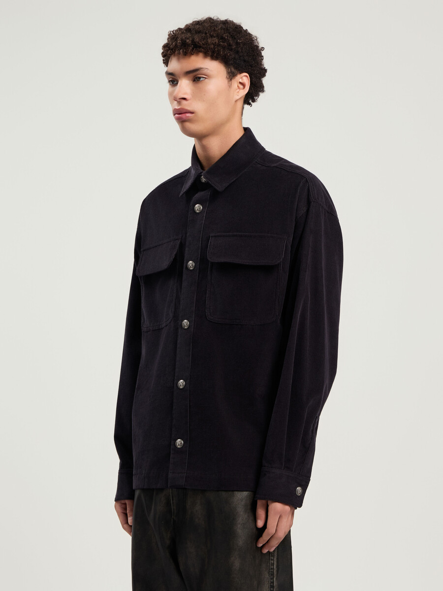 classic logo corduroy overshirt