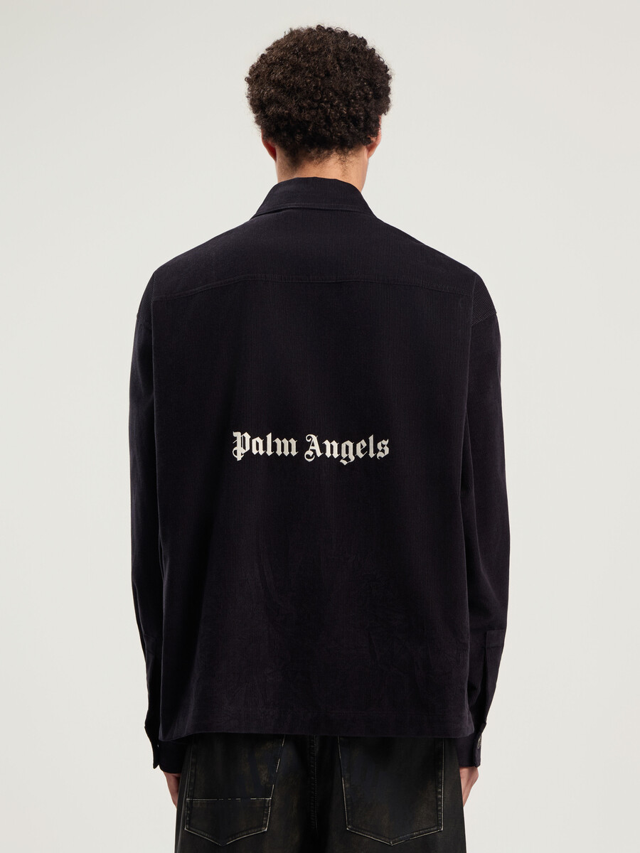 classic logo corduroy overshirt