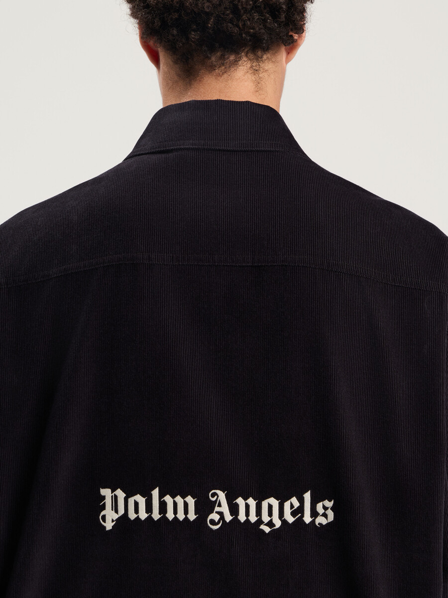classic logo corduroy overshirt