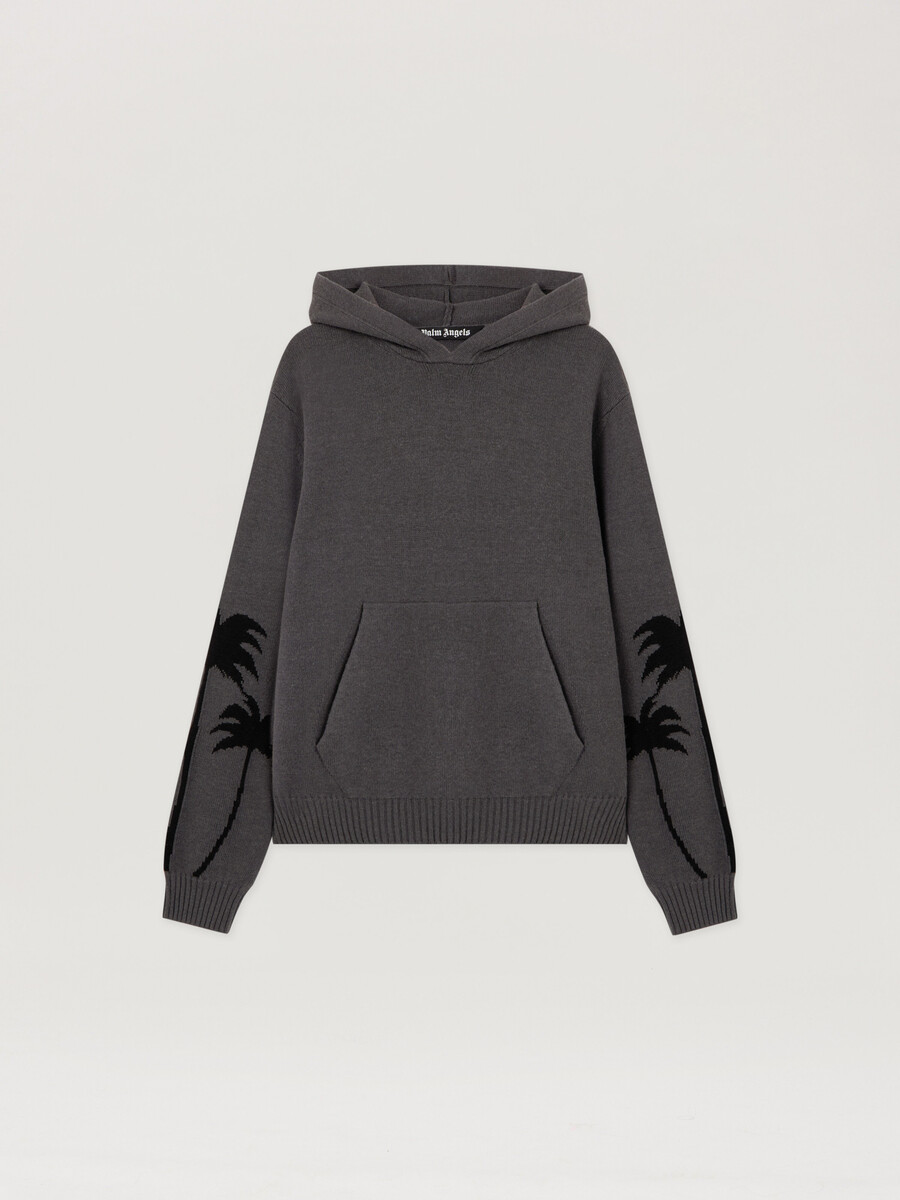 back palms knit hoodie