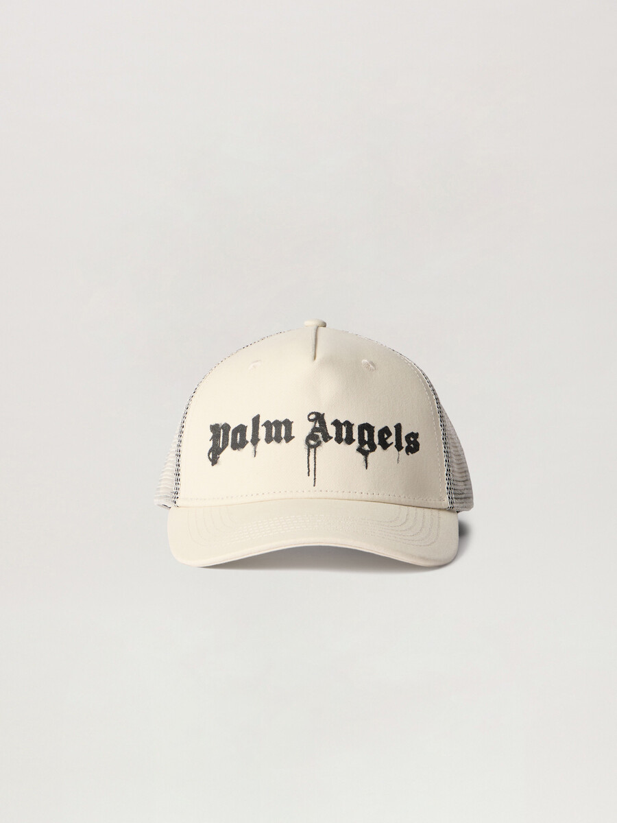 spray logo trucker cap