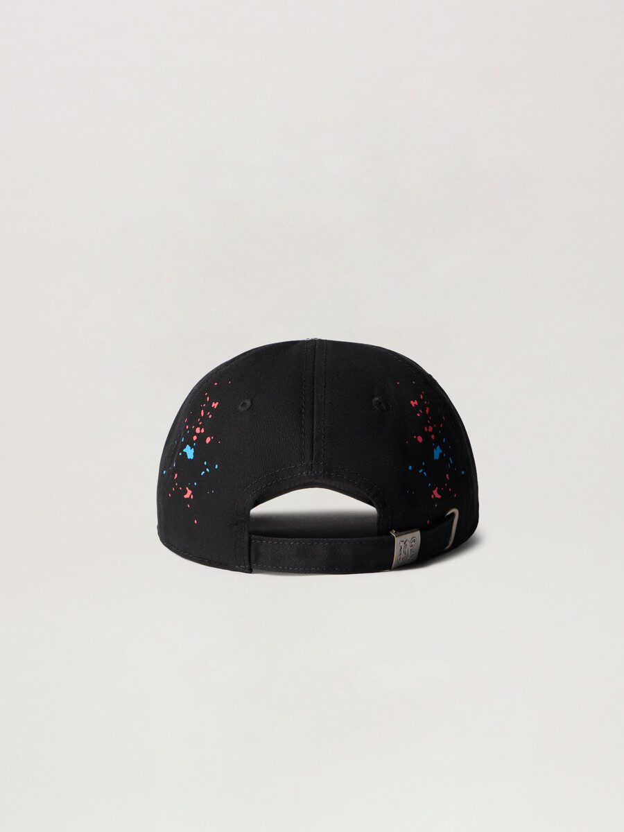 curved logo painted cap