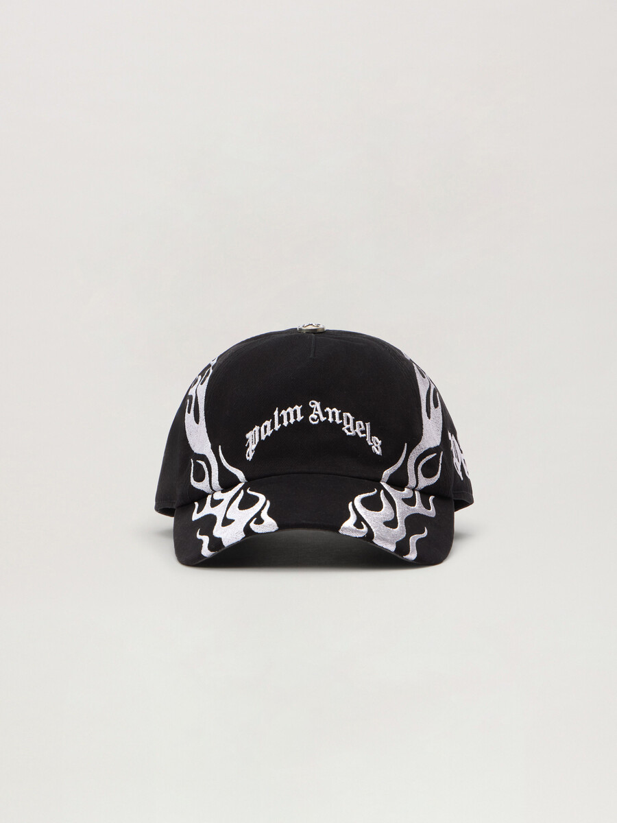 curved logo flames cap