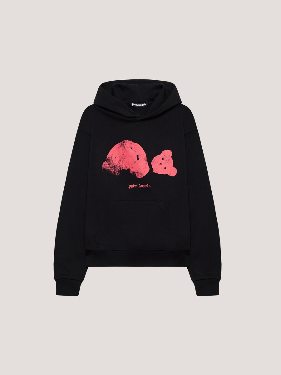 spray broken bear hoodie