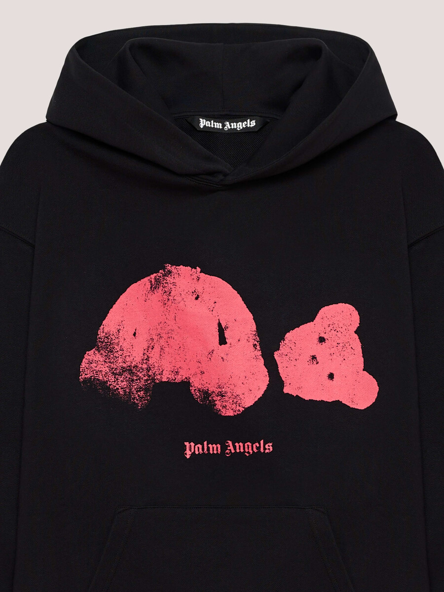 spray broken bear hoodie