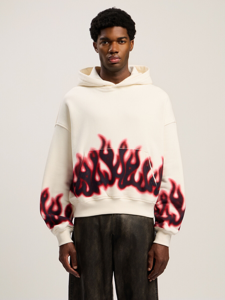 flames loose hoodie