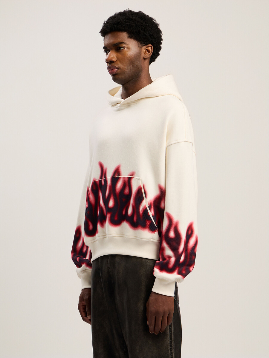 flames loose hoodie