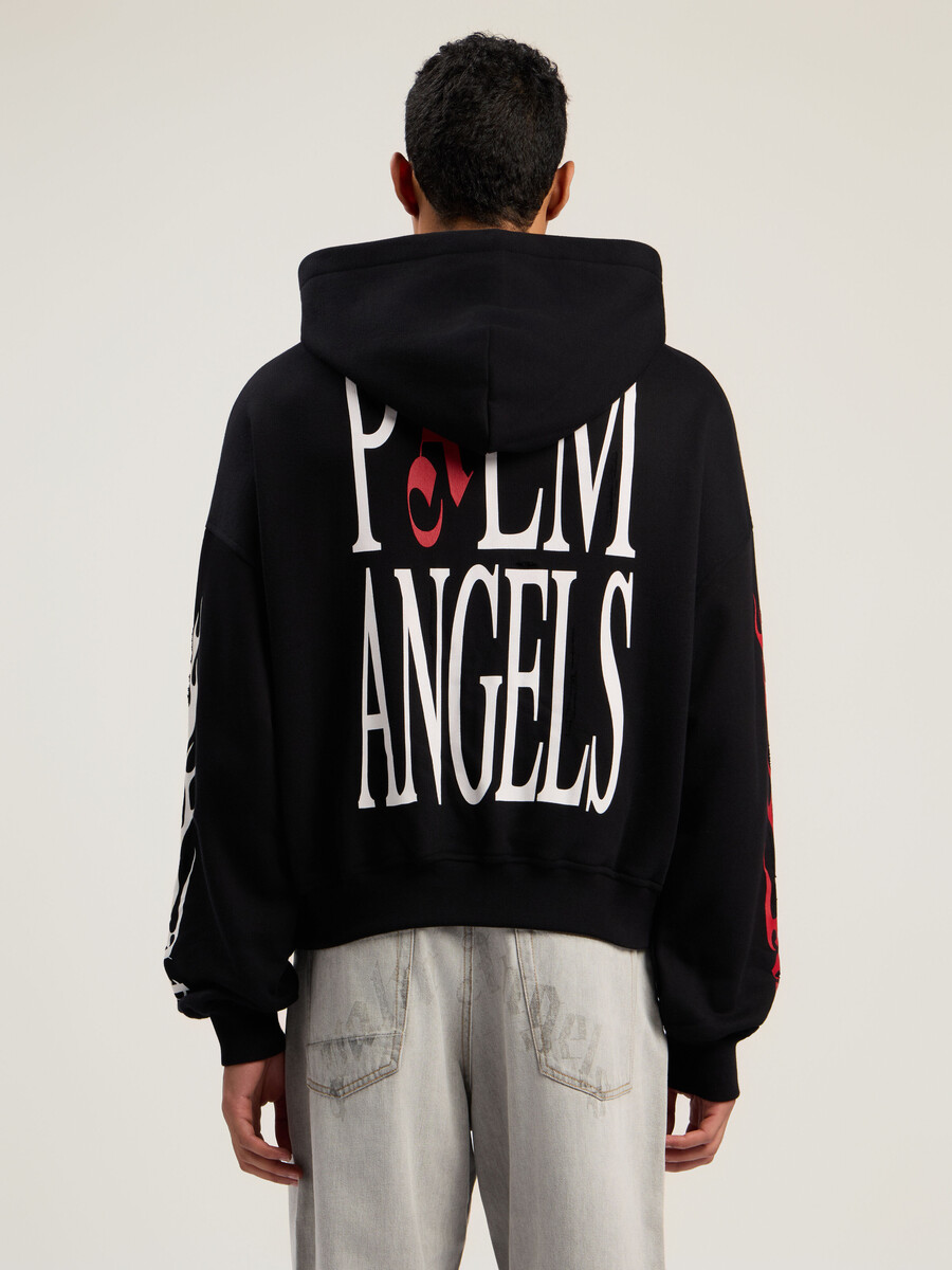 flames flag zip hoodie