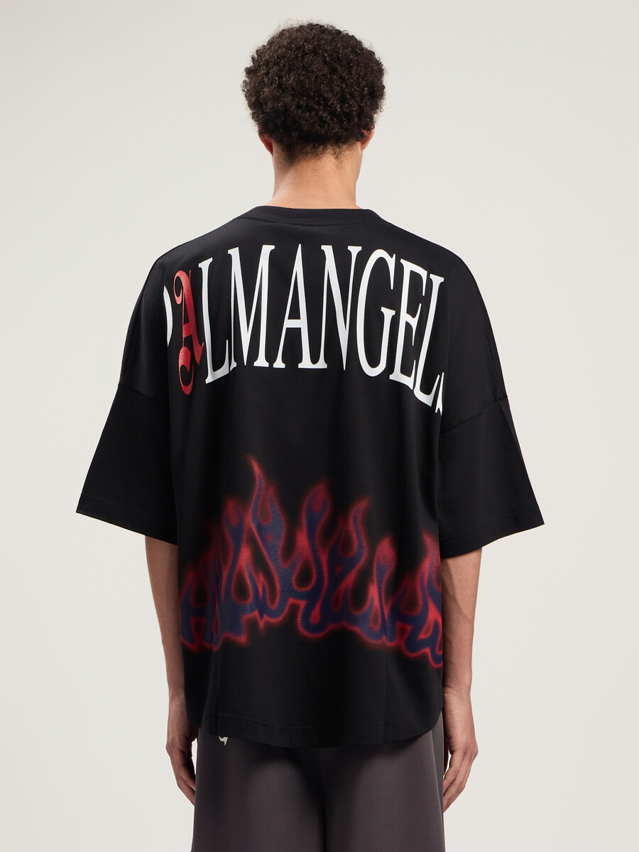 flames over t-shirt