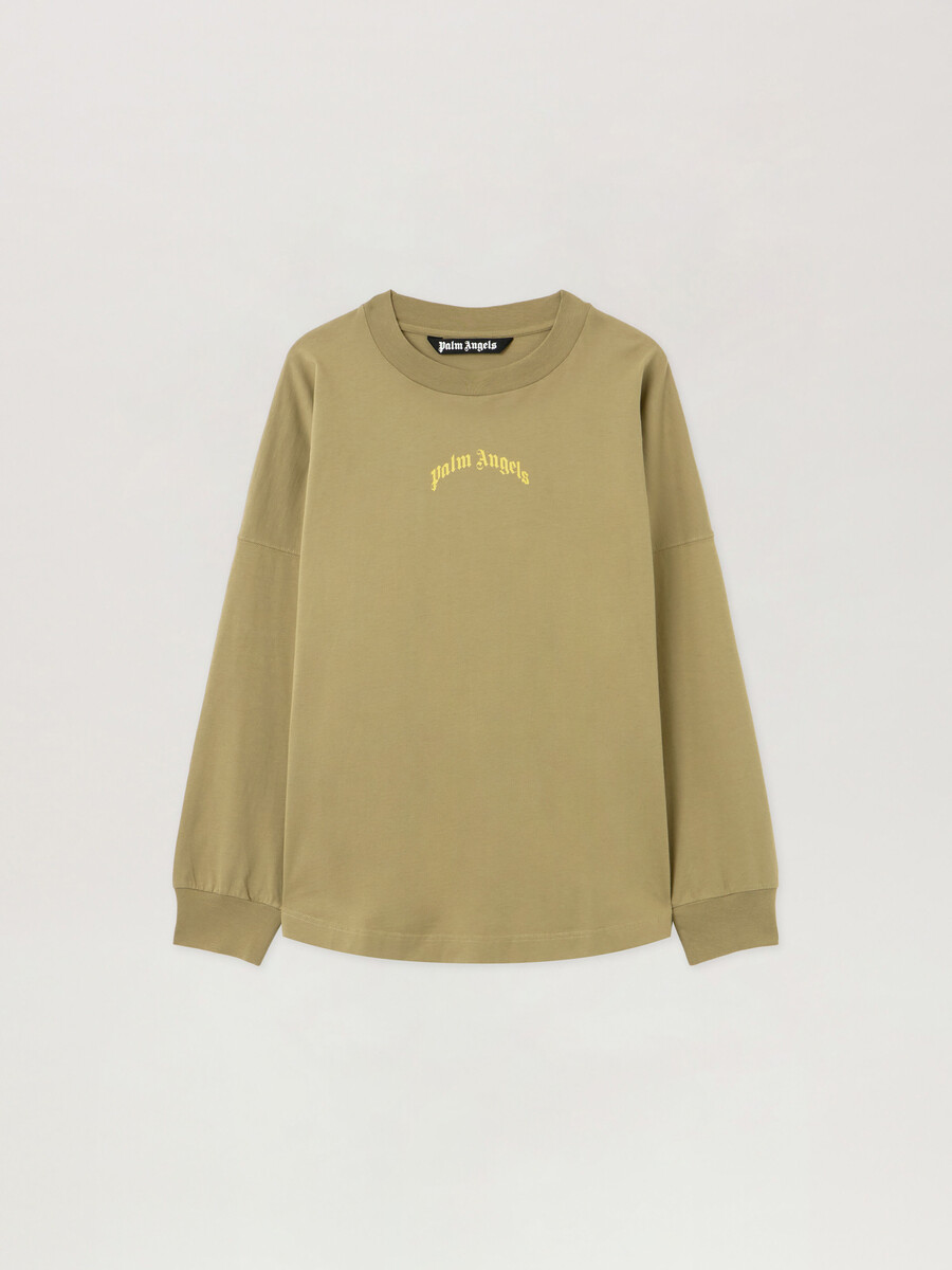 curved logo long sleeve t-shirt