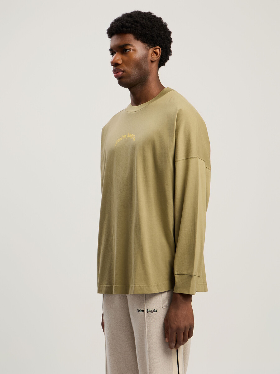 curved logo long sleeve t-shirt