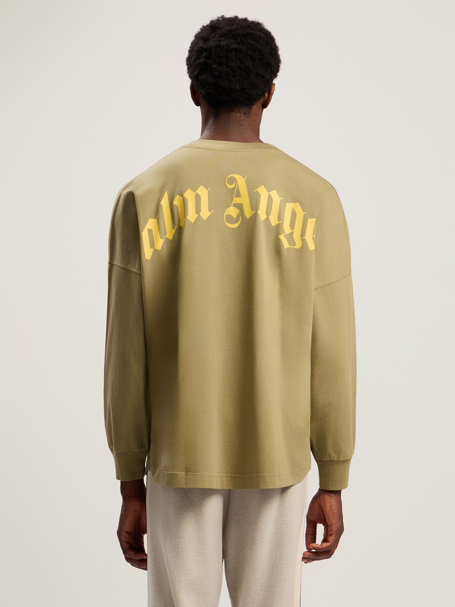 curved logo long sleeve t-shirt