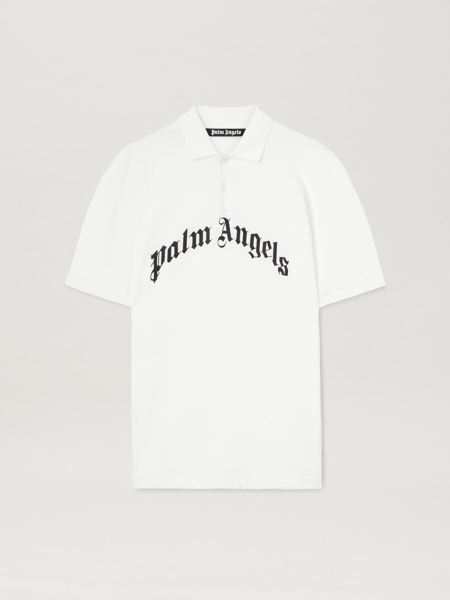 curved logo polo ss