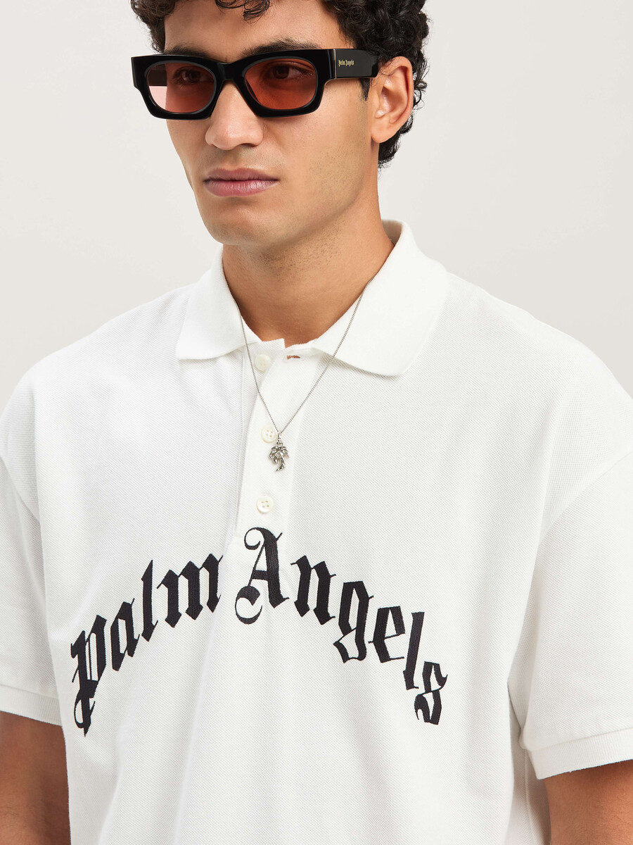 curved logo polo ss