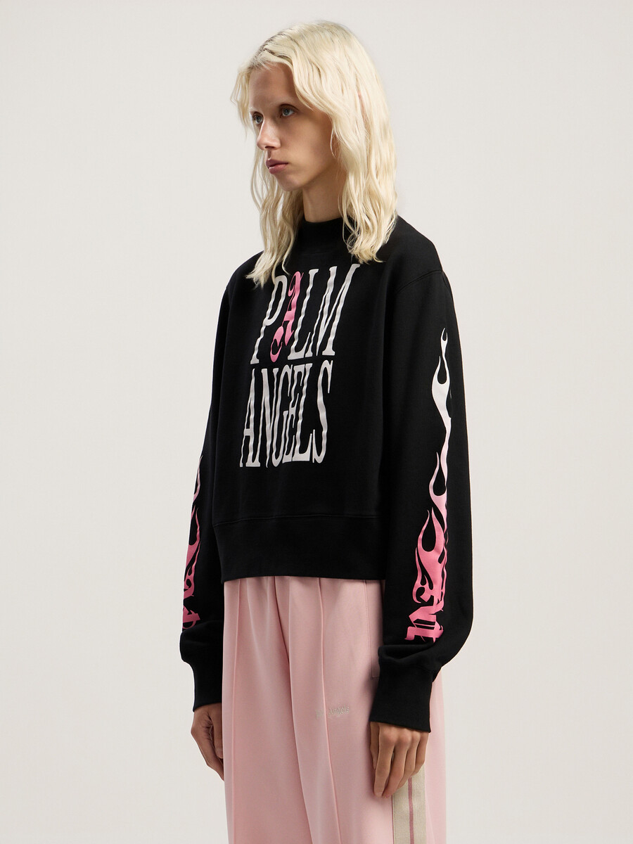 flames fitted crew sweatshirt