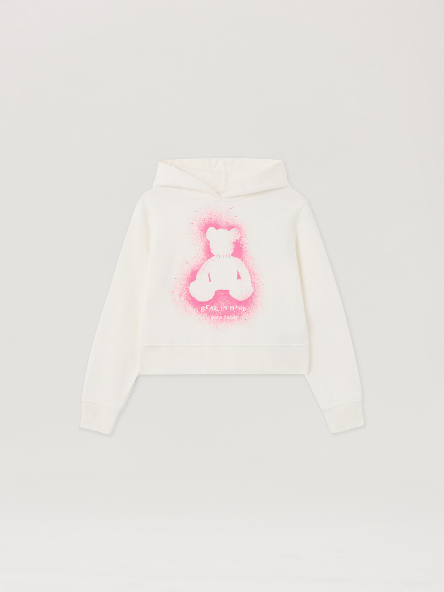spray bear fitted hoodie