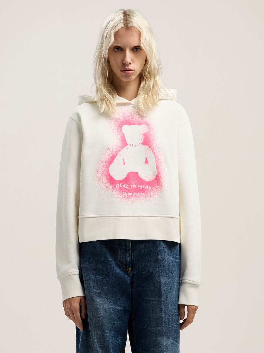 spray bear fitted hoodie