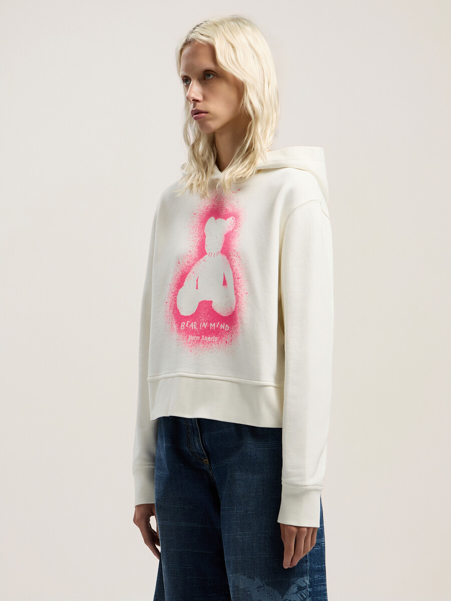spray bear fitted hoodie