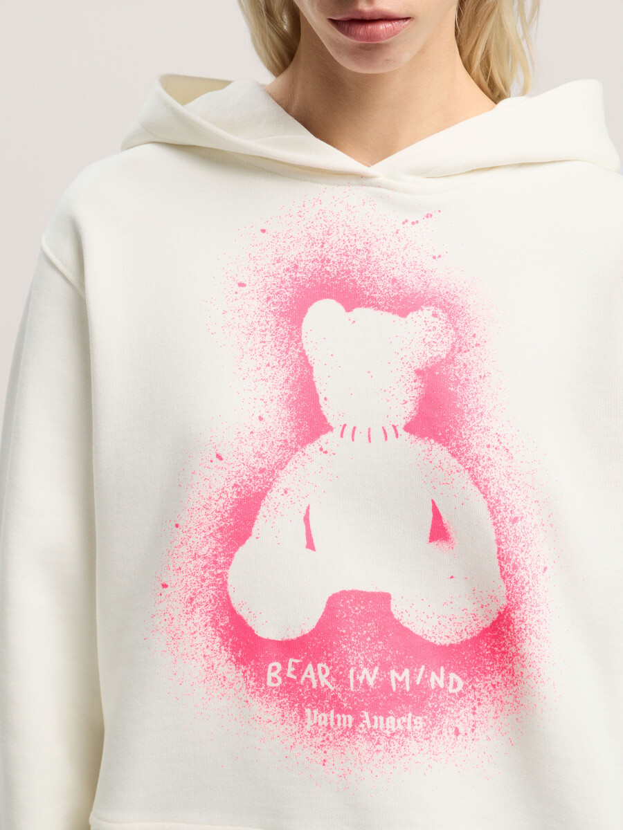 spray bear fitted hoodie