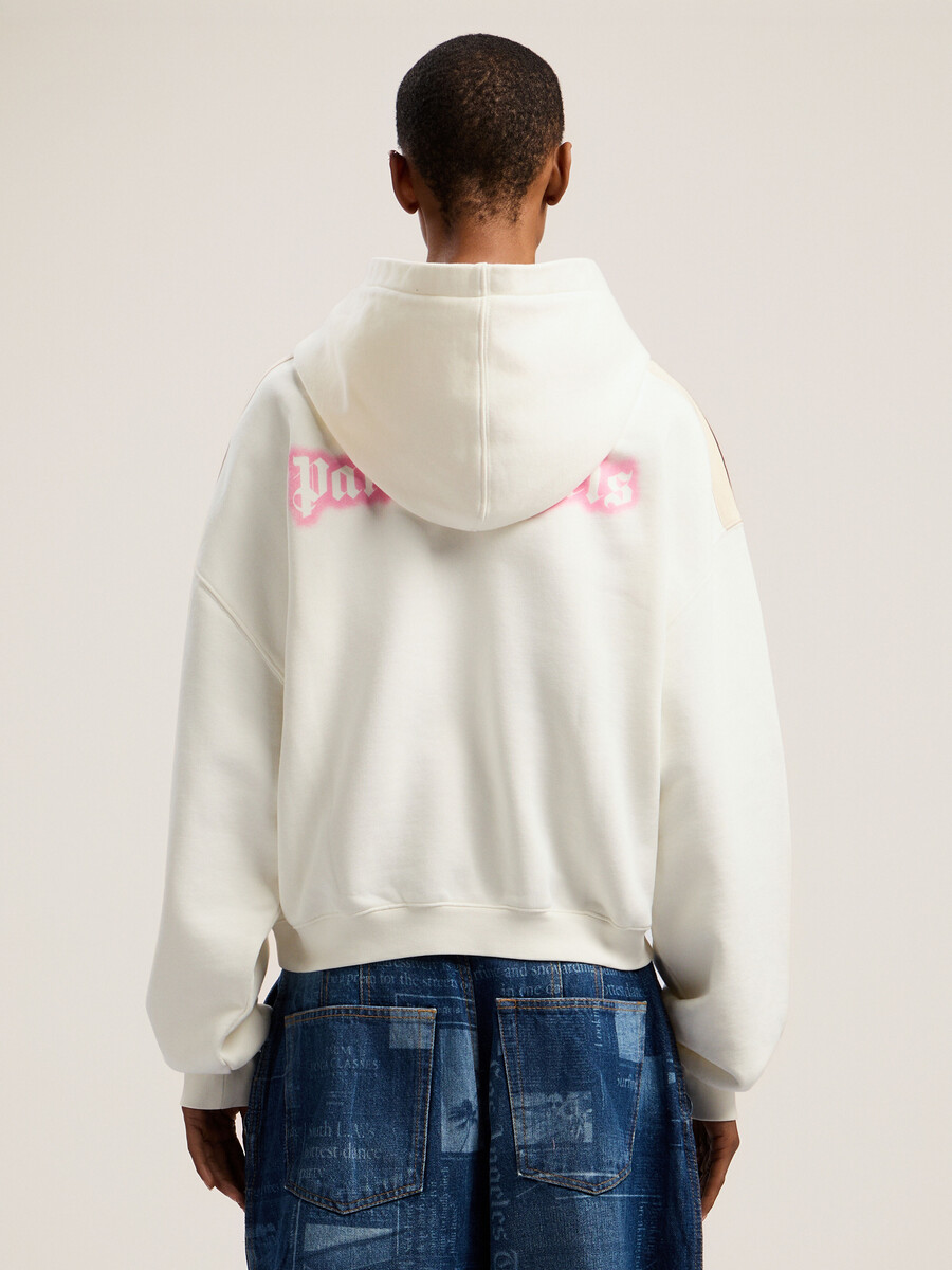 classic logo neon crop hoodie