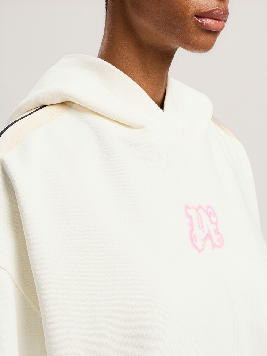 classic logo neon crop hoodie