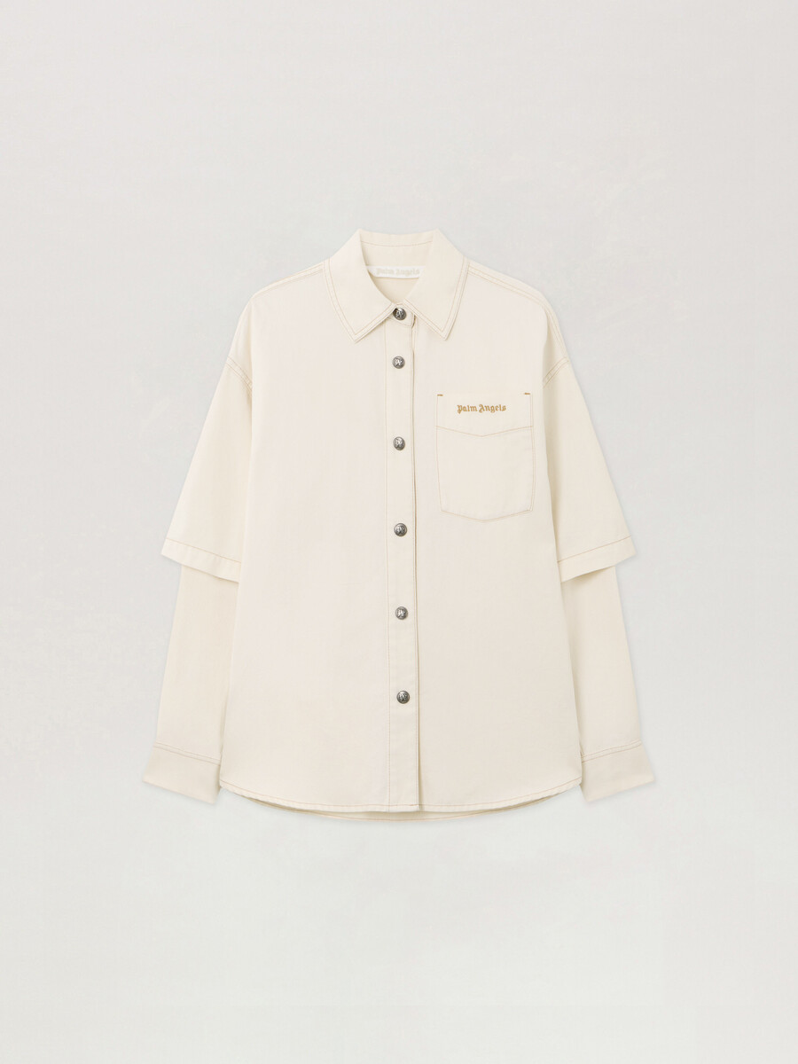 hybrid denim overshirt