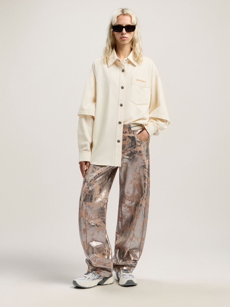 hybrid denim overshirt