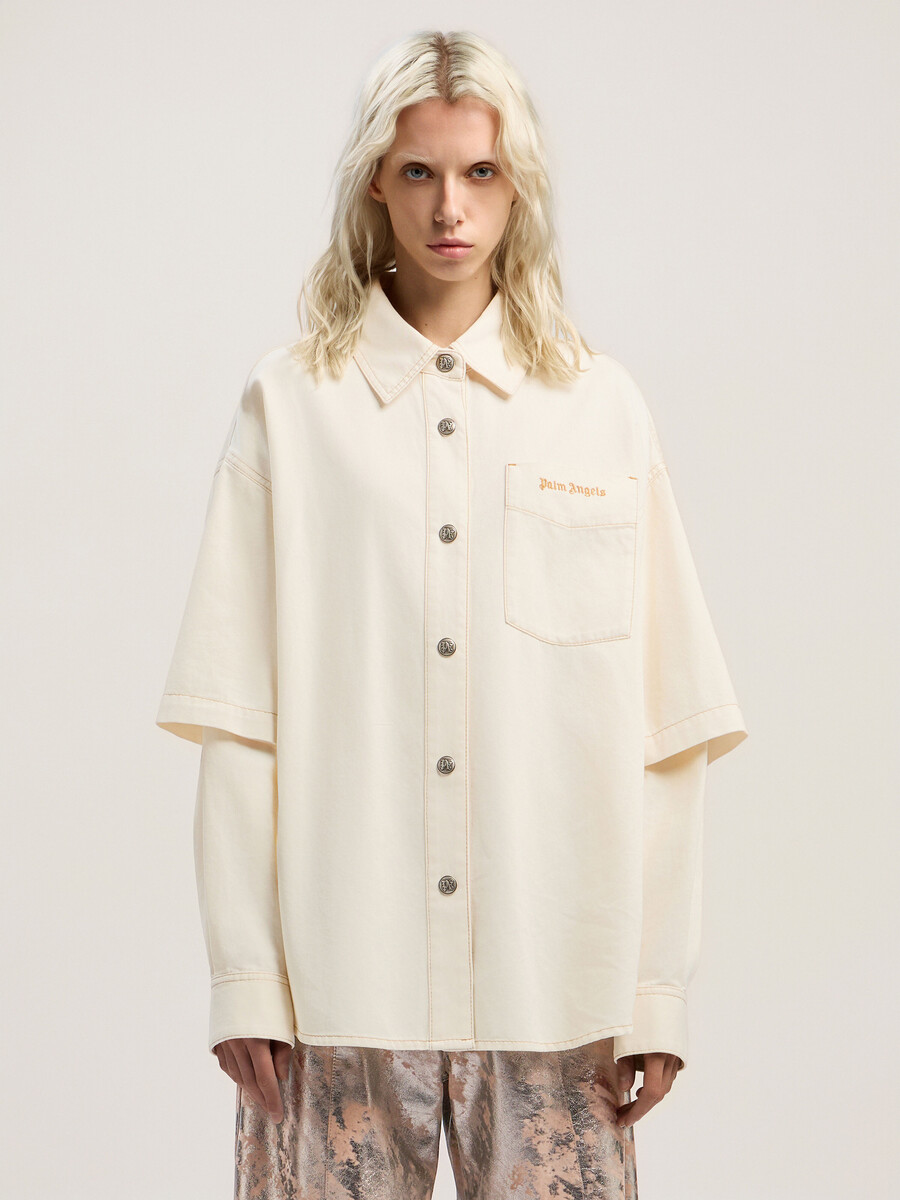 hybrid denim overshirt