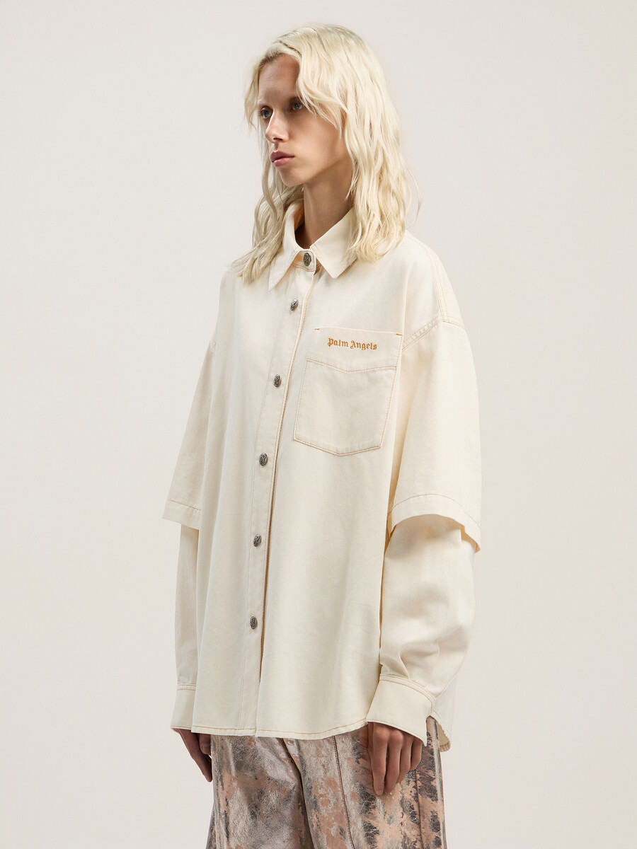 hybrid denim overshirt